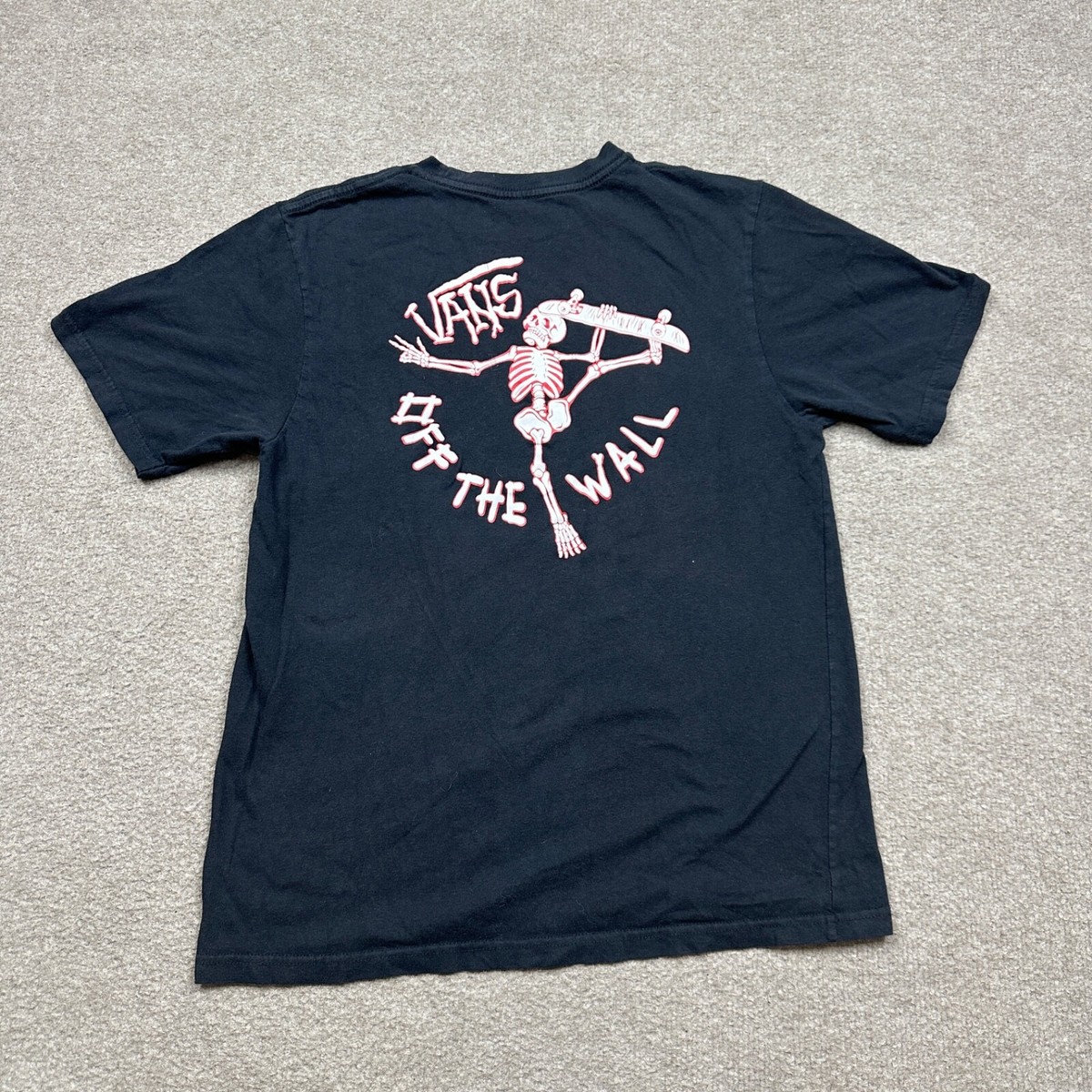 【Vans】Tシャツ Vans T Shirt Boy Size L Large Black Skeleton Skateboarding