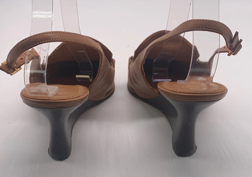 Zapatos de salón Tory Burch para mujer de cuero marrón Jessa punta con cordones talla 9,5 M Foto 4 de 4