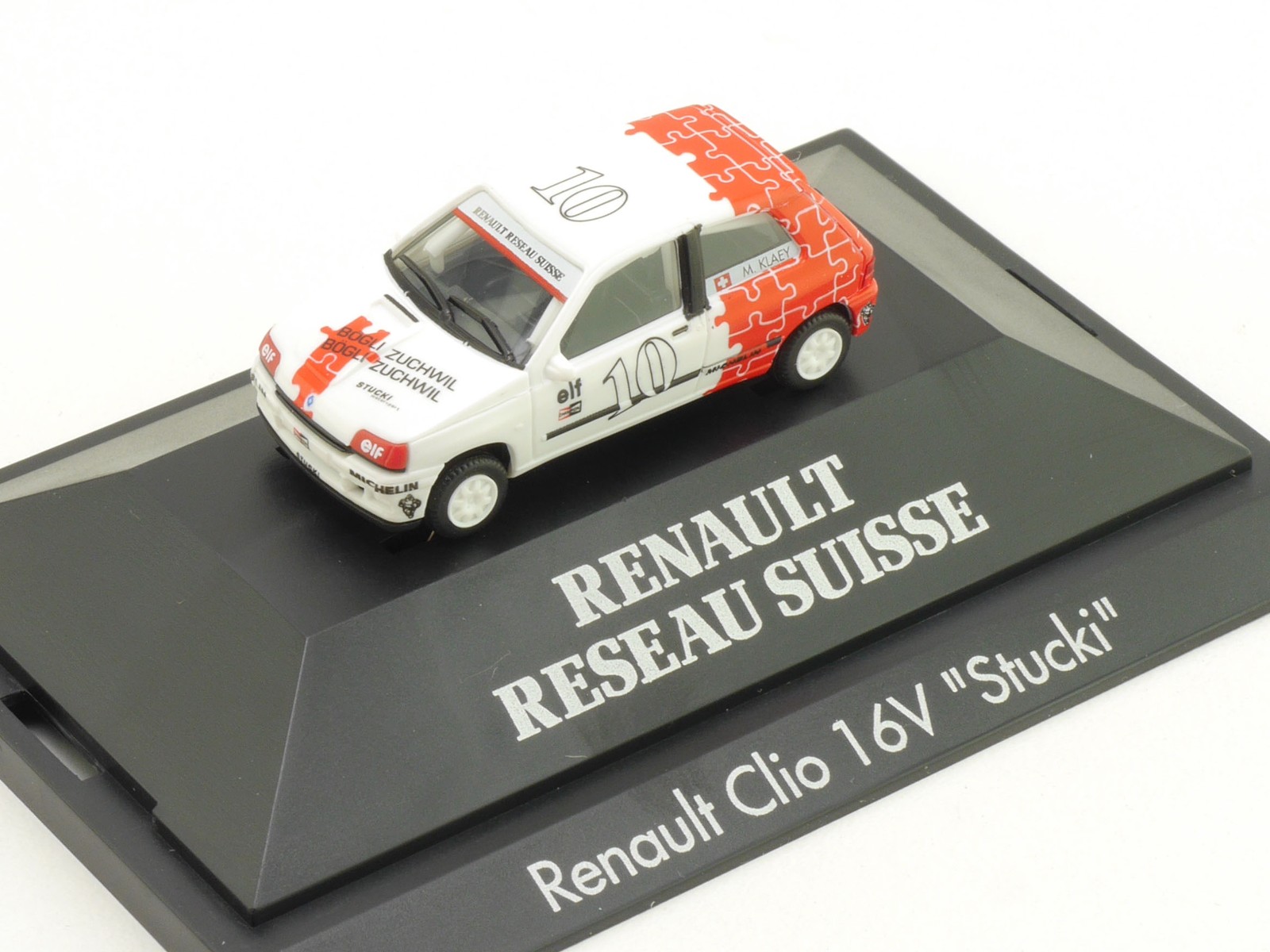 Herpa 035897 CH Renault Clio 16V Stucki Network Switzerland #10 OVP 1605-19-53