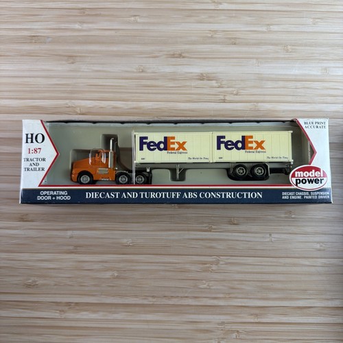 Modelo Power 1/87 HO FedEx LH tractor con remolque de caja Federal Express 22002 | Zustand: Used