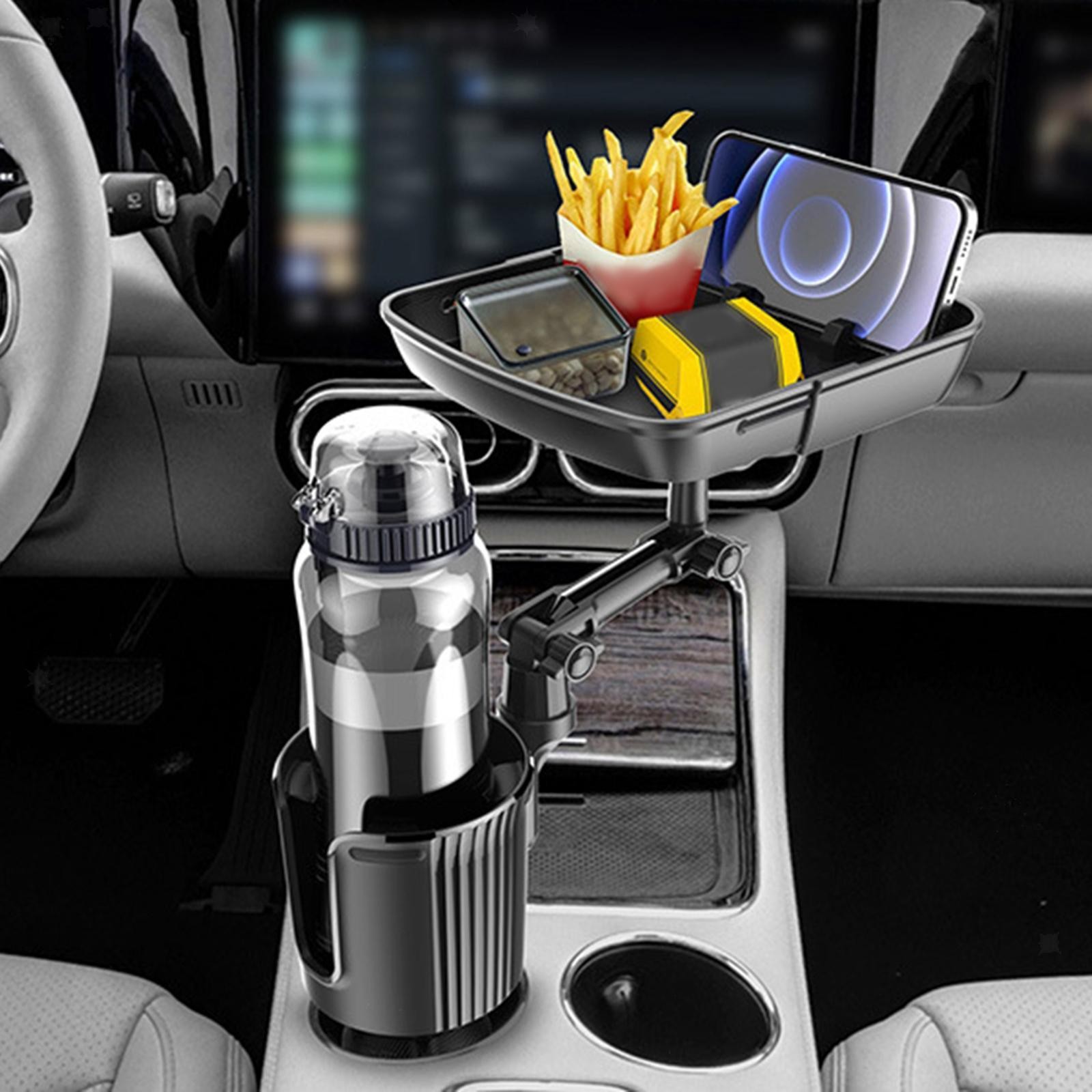 Car Cup Holder Tray Road Travel Essentials Multipurpose Car Food Tray Table