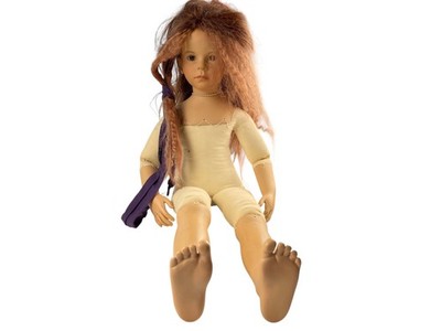 W.P.M Vera Scholz Künstlerpuppe Vinyl Puppe 75 cm. leicht schmutzig 