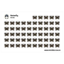 Butterfly Planner Stickers – Brown Theme Decorative Sticker Pack for Creative Pl