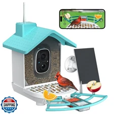 Smart Bird Feeder with Camera, 2K HD Smart Bird House with Camera,Solar Power