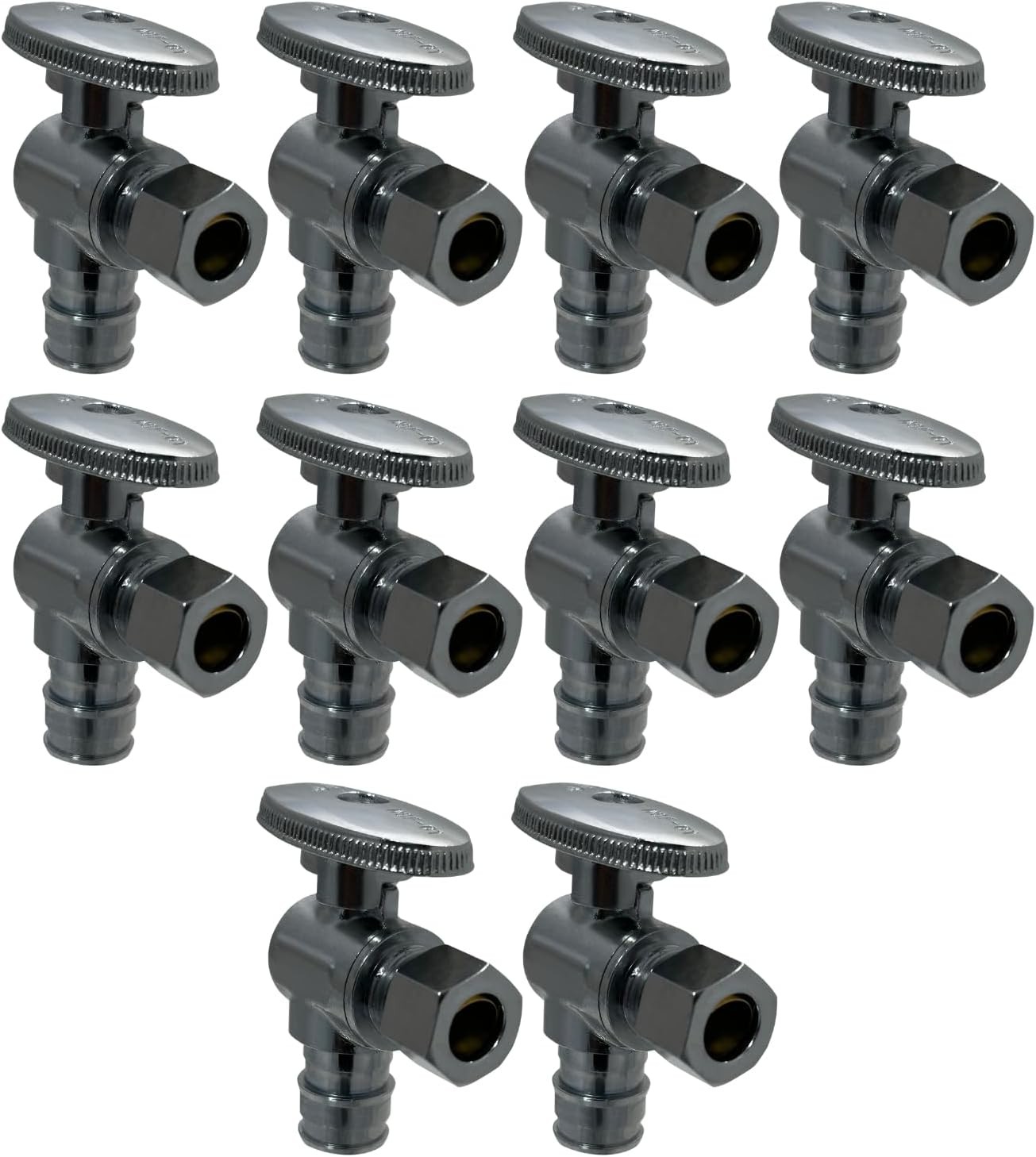 10 Pieces XFITTING 1/2'' Pex A x 3/8'' OD Compression Angle Valve, F1960 Pex