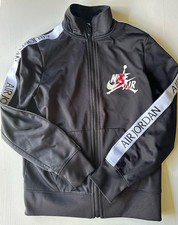 Nike Air Jordan Jacket Youth Large 12-13 Years Black Full Zip Logo Track Boys