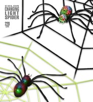 Spinne Halloween Deko Riesiges Spinnennetz Mit Spinne Leuchtend 220 Cm Neu