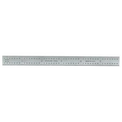 General Tools 616 Ruler, Stainless Steel, 6 In Length