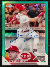 2023 Topps Chrome Spencer Steer RC Rookie #RA-SS Green Refractor Auto /99