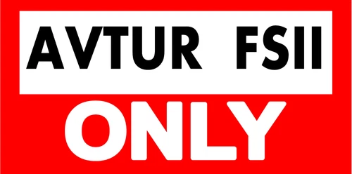 AVTUR FSII Aviation Airplane Model Sign Self Adhesive Warning Vinyl Sticker