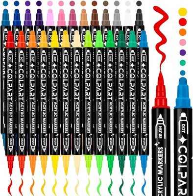 26 Farbe Acrylstifte Marker Set Permanent Wasserfest Pen Für DIY Graffiti Steine