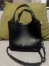NICA Black Faux Leather Crossbody / Grab Bag Gold Tone Hardware