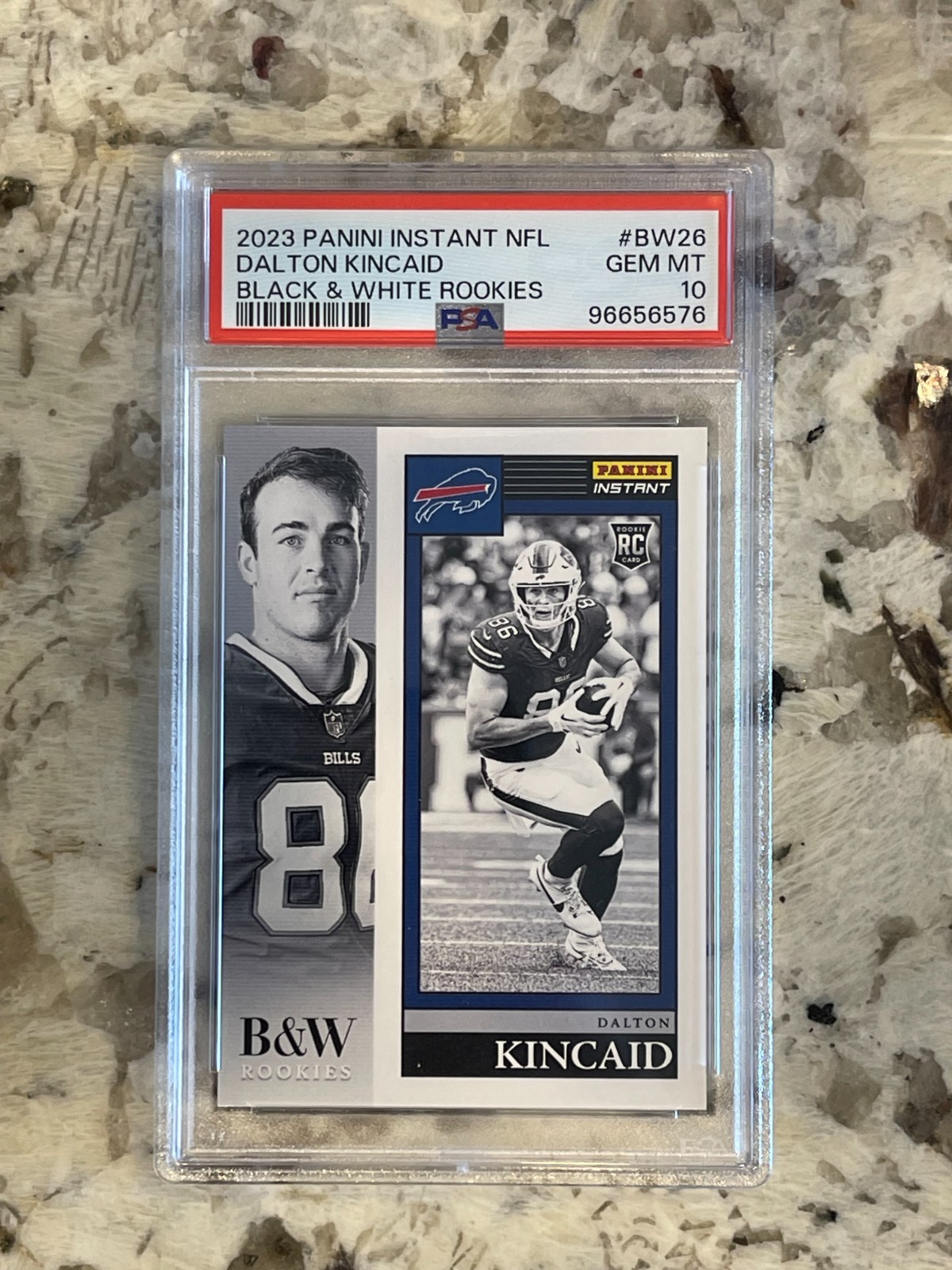 Dalton Kincaid Panini Instant NFL Black & White Rookies #BW26 Base