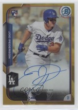 2015 Bowman Chrome Rookie Gold Refractor 35/50 Joc Pederson #BCAR-JPE Auto q3x