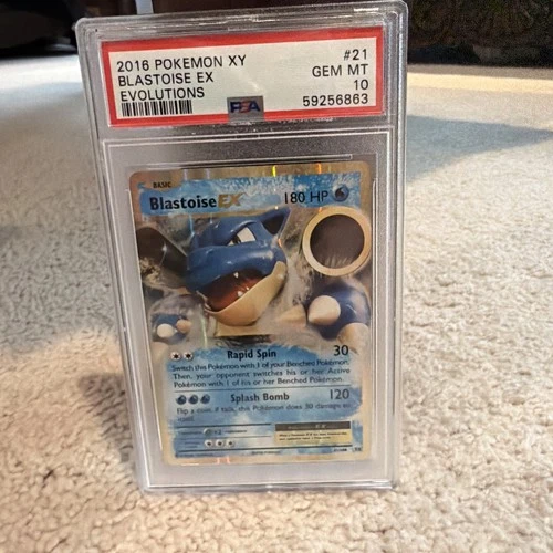 2016 POKEMON XY EVOLUTIONS #21 BLASTOISE EX PSA 10