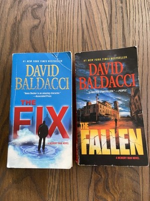 Amos Decker Memory Man Novel, The Fix, The Fallen,  by David Baldacci. (2) Books
