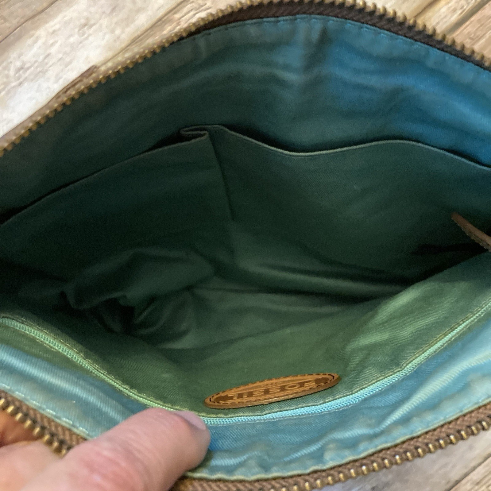 FOSSIL Leather Lyla Patchwork Crossbody Shoulder … - image 8