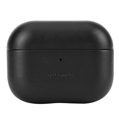 Decoded Hülle für Apple Pods Pro 3 Leder Elegantes Design Aircase Serie Schwarz