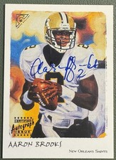 2002 Topps Gallery AARON BROOKS Artist's Proof Dual Auto w/D.J. Brown SP #90/100