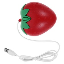 Pink Strawberry Mouse Usb Wired Cartoon Laptop Mouse Comfort Design For Office