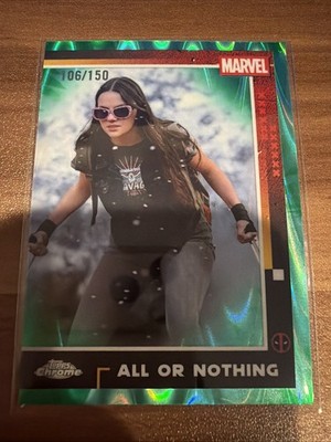 2025 Topps Chrome Deadpool All Or Nothing  X-23 Green & Aqua /150