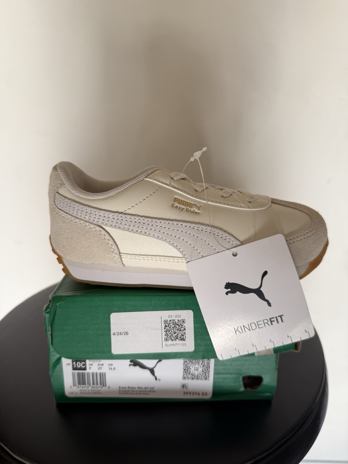 Puma Easy Rider Mix AC Toddler Size 10C Beige NEW w/ Box Kin