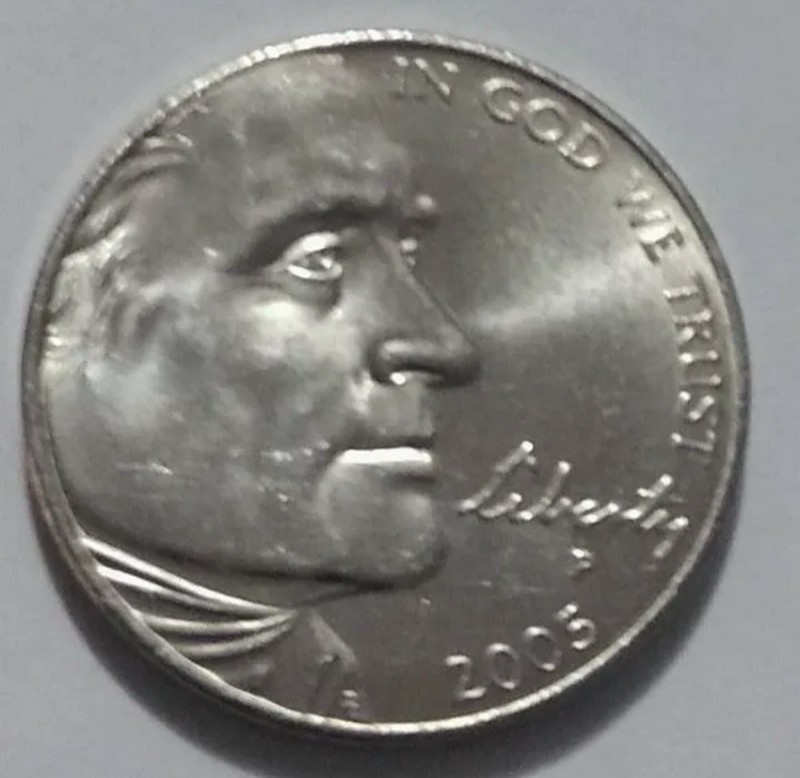 2003-P Jefferson Nickel 5C Bison Reverse Business Strike KM# 412