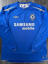 Original Umbro Chelsea 2005/2006 Long Sleeve Home Shirt Mens Large