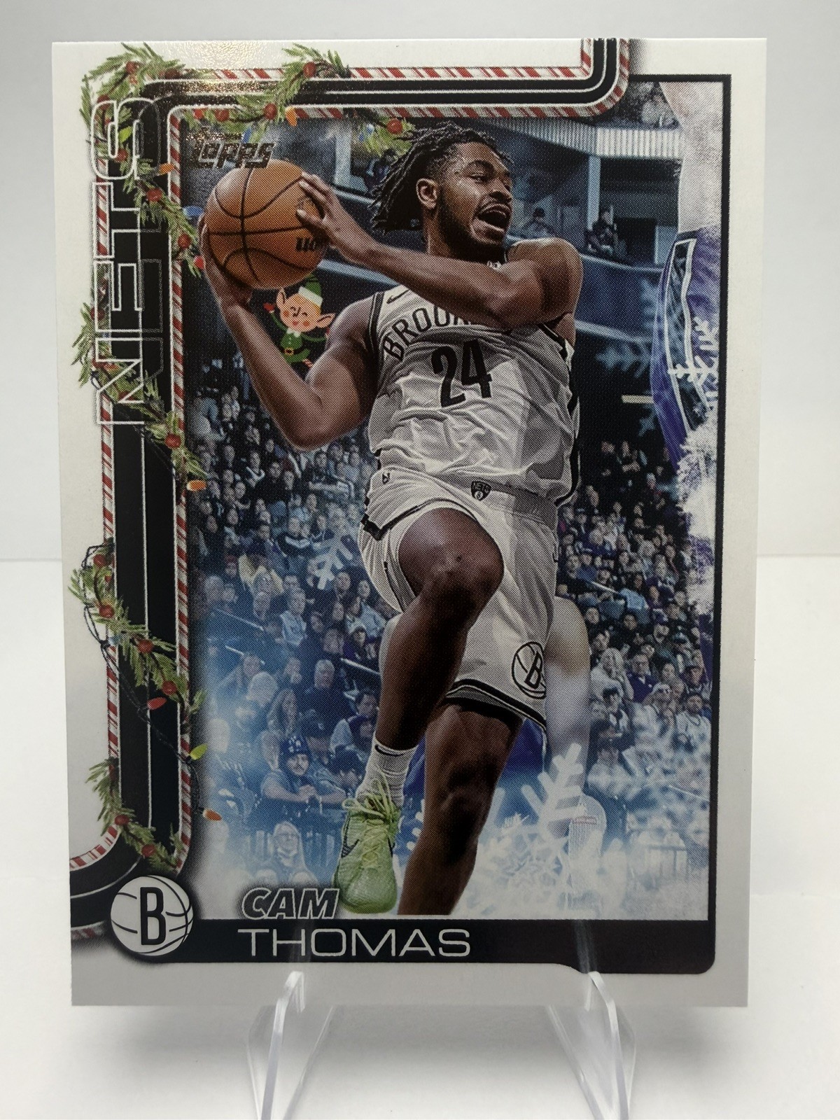 Cam Thomas 2025-26 Topps Holiday #HE-CT Hidden Elf CASE HIT Brooklyn Nets