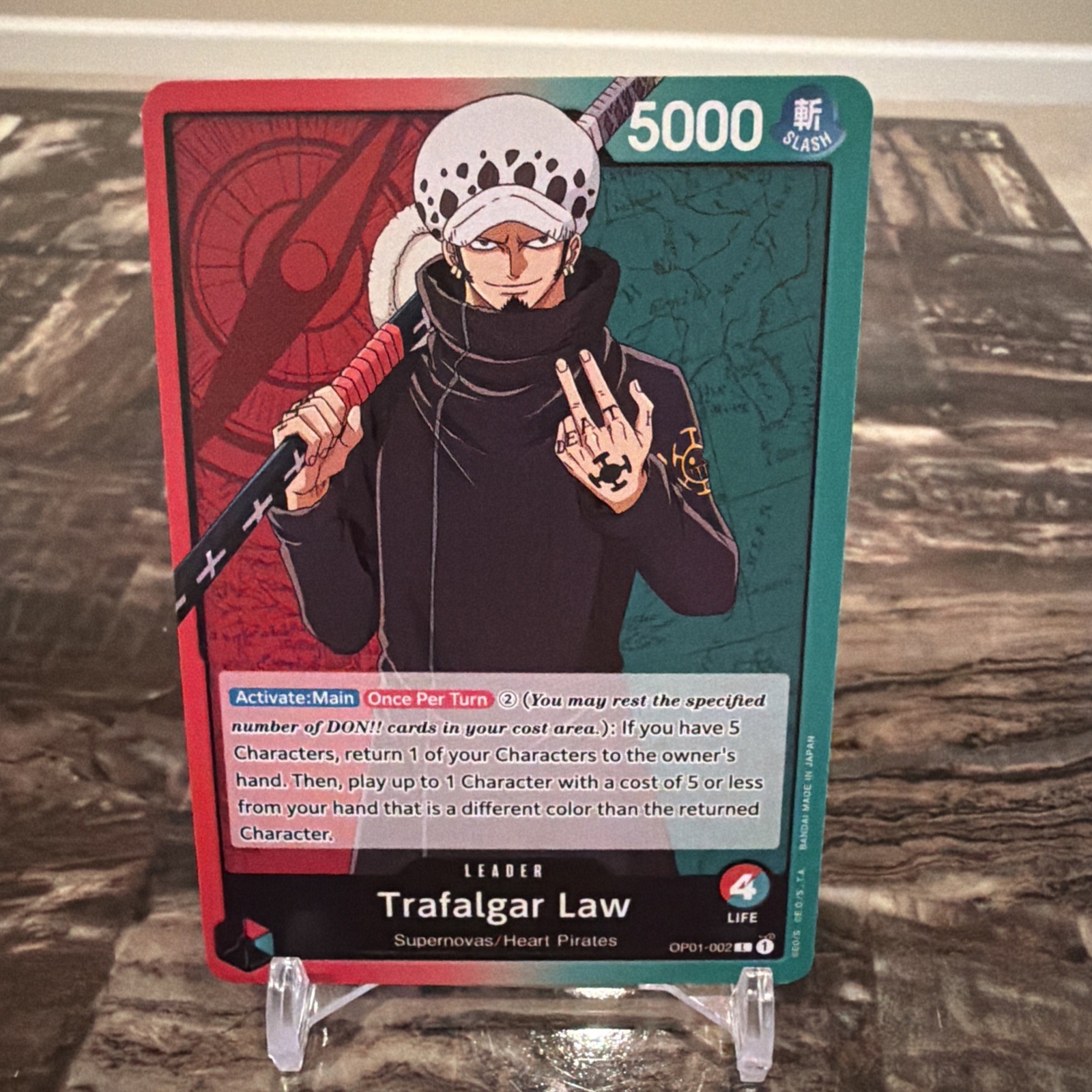 Trafalgar Law (002) OP01-002 One Piece Romance Dawn Regular