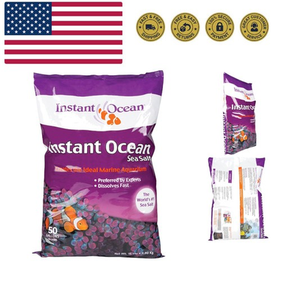 #ad Sea Salt 50 Gallons For Marine Aquariums Fast Dissolving $43.11