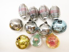 VTG Bradford Hard Plastic Atomic Diorama Pixie Elf Christmas Ornament Lot  D5361