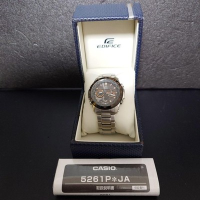 CASIO EDIFICE EQW T1010DB 1A5JF Watch Timepiece Quartz Black Silver Sport