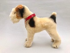 Steiff Fox Terrier Foxy Plush Vintage 1950s Moha Fabric Used