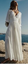 Free People Dixie Maxie Dress Size L, Ecru/Cream NWOT