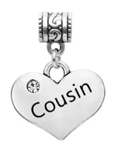 Dangle Cousin Heart Charm