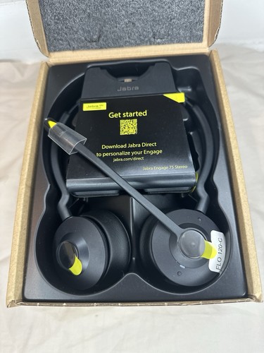 New Open Box Jabra Engage 75 Stereo SE DECT Headset Skype for Business Office - Afbeelding 5 van 12