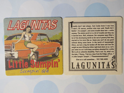 BIER Untersetzer ~ LAGUNITAS Brewing Little Sumpin' IPA ~ Petaluma, KALIFORNIEN