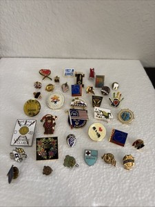 Lapel Pin Lot of 35 Pins Mixed Lot All Pre-Owned