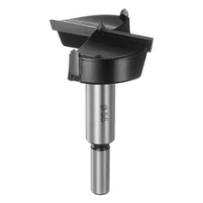 55mm (2-3/16") Tungsten Carbide Wood Hinge Drilling Forstner Drill Bit Black