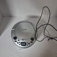 Coby Silver CXCD251 Portable CD Player with AM/FM Stereo Tuner Tested Works