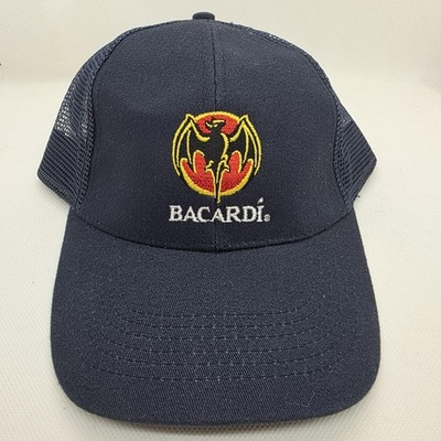 HitWear Bacardi Hat Cap Strap Back One Size Blue Mesh Trucker Rum Logo Mens