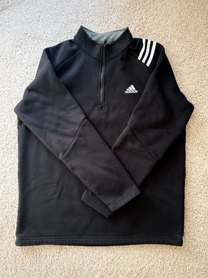Adidas Golf Men's Black 1/4 Zip Mock Neck Pullover Polyester Size M