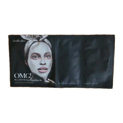 OMG! PLATINUM Silver Facial Mask Kit Detox Bubbling Gesichtsmaske 3-fach *neu*
