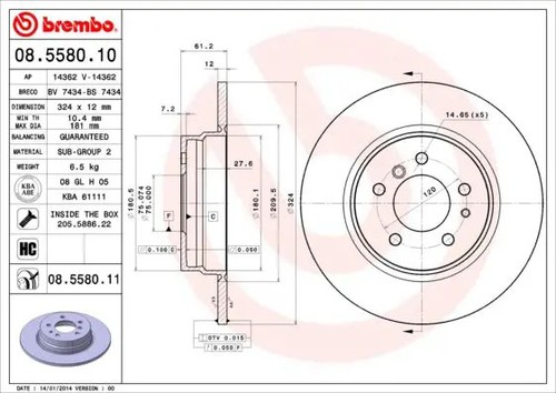 BREMBO 2x Dischi Freno Posteriori 230mm – Pieni Intagliati, Altezza 40mm, Per VW Golf IV, Polo, Seat Ibiza, Audi A3