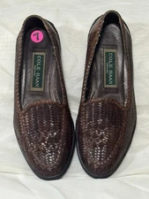 cole haan loafers Women’s Brown Leather Woven Size 7