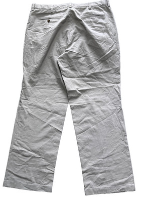 LL Bean Herren Chinohose W38xL30 Beige Comfort Waist Relaxed Fit Gebraucht Vintage