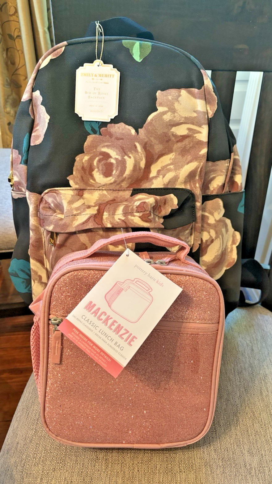 PONY ZAINO grande floreale scuola fienile ceramica + pranzo fiore teen bag Disney viaggio.