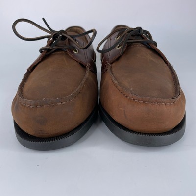 Chaps brown dock boat shoe preppy loafers men