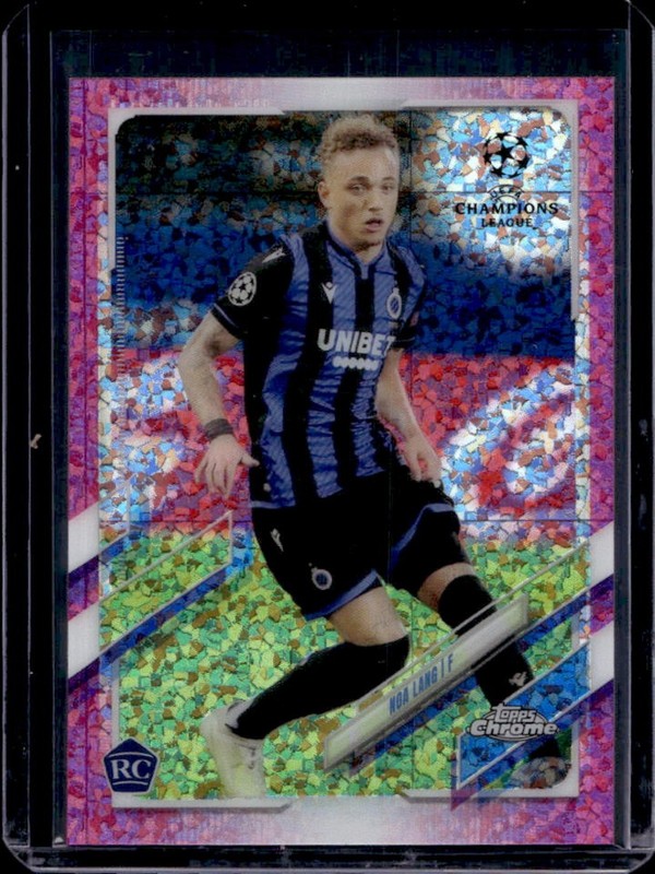 2020-21 Topps Chrome UEFA Noa Lang RC Pink Mini Diamond Rookie #/175